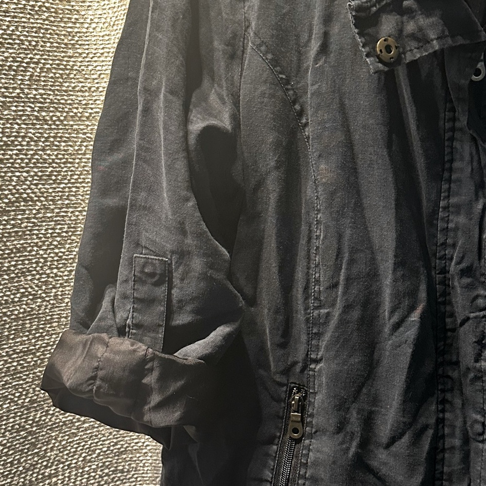4 for $10!! Sz 14 PULI Black Zip-Up Jacket, Button-Up - Picture 5 of 7